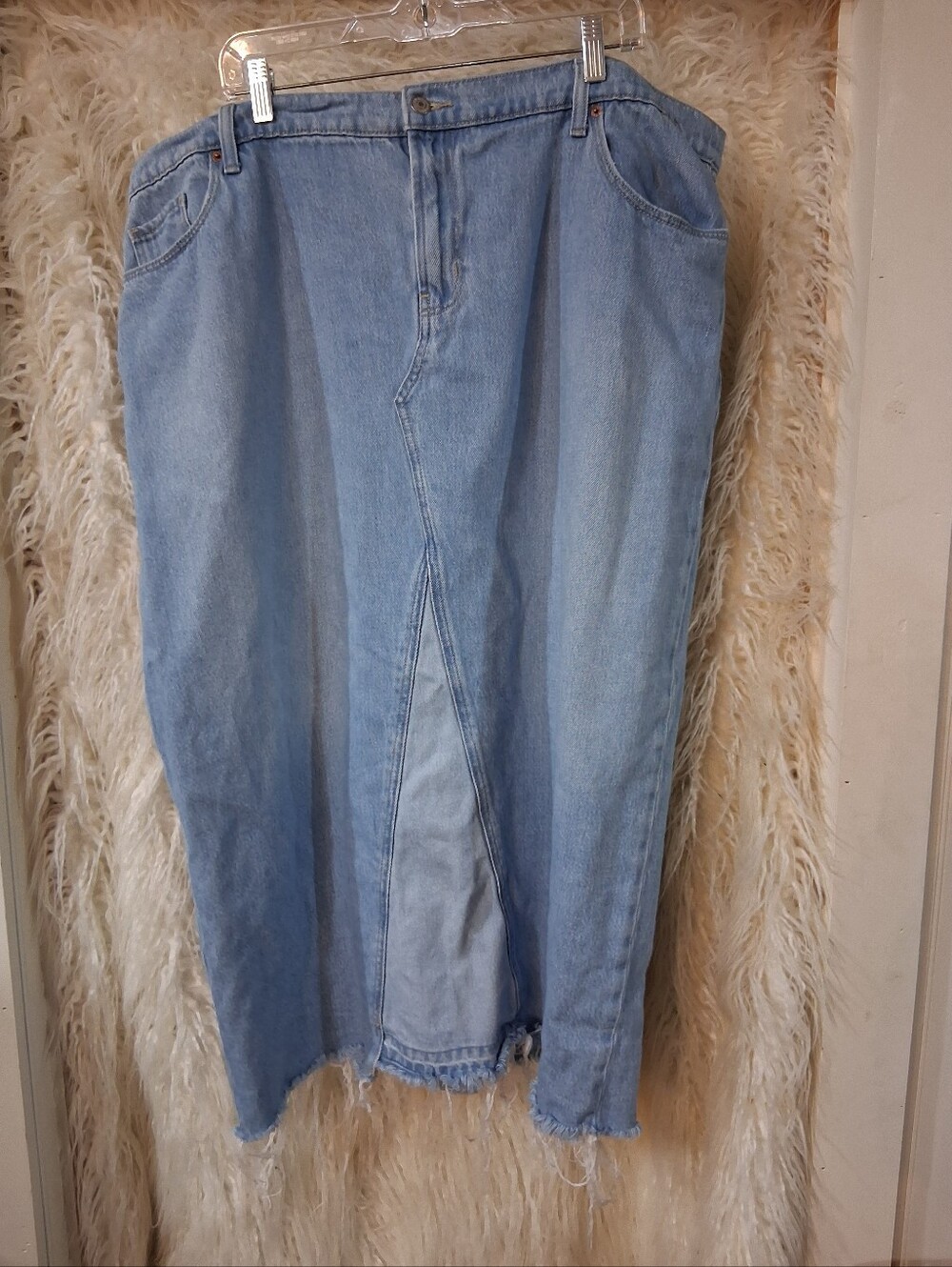Old Navy Light Blue Denim Straight Leg Skirt